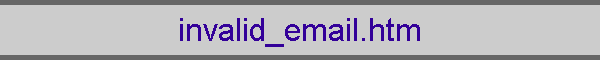 invalid email addreses